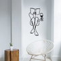 Wallity Accesorio Decorativo de Pared de Metal Negro